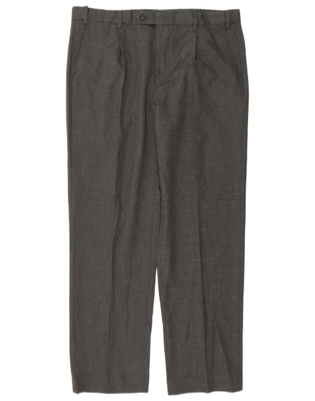 MARKS & SPENCER Herre Regular Fit Suit Bukser W36 L31 Grå Polyester