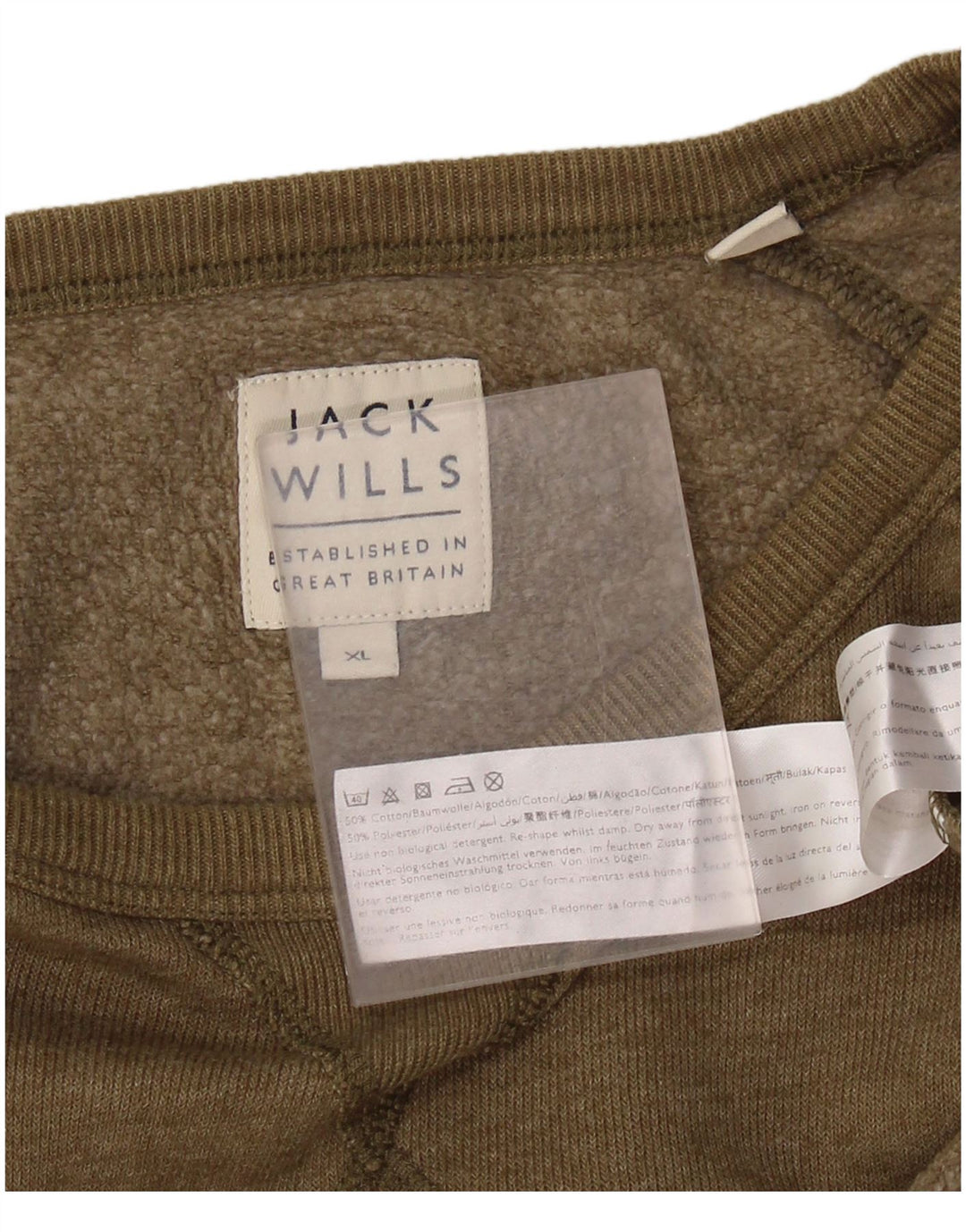 Jack Wills Herre Sweatshirt Jumper XL Khaki Bomuld