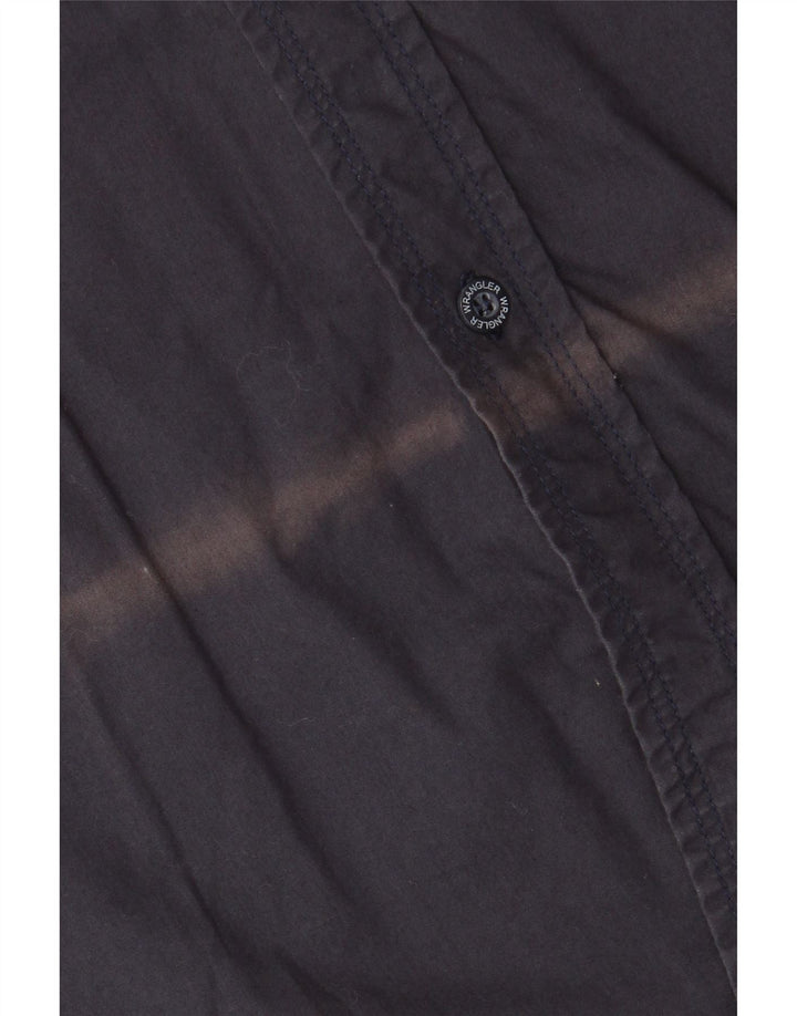Wrangler kortærmet herreskjorte 2XL marineblå bomuld