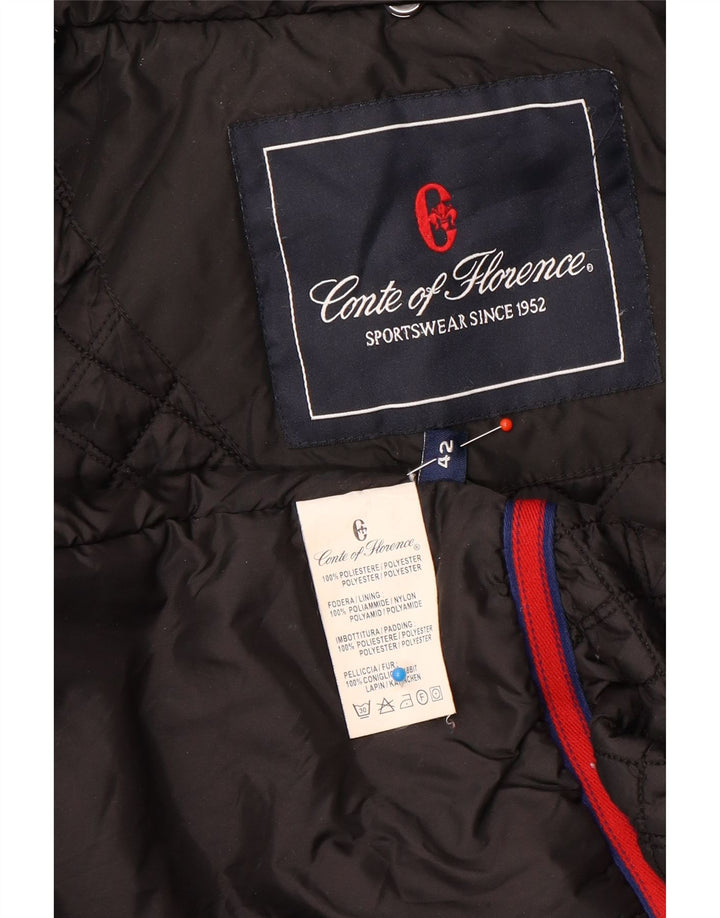 Conte of Florence Dame Overfrakke IT 42 Medium Sort Nylon