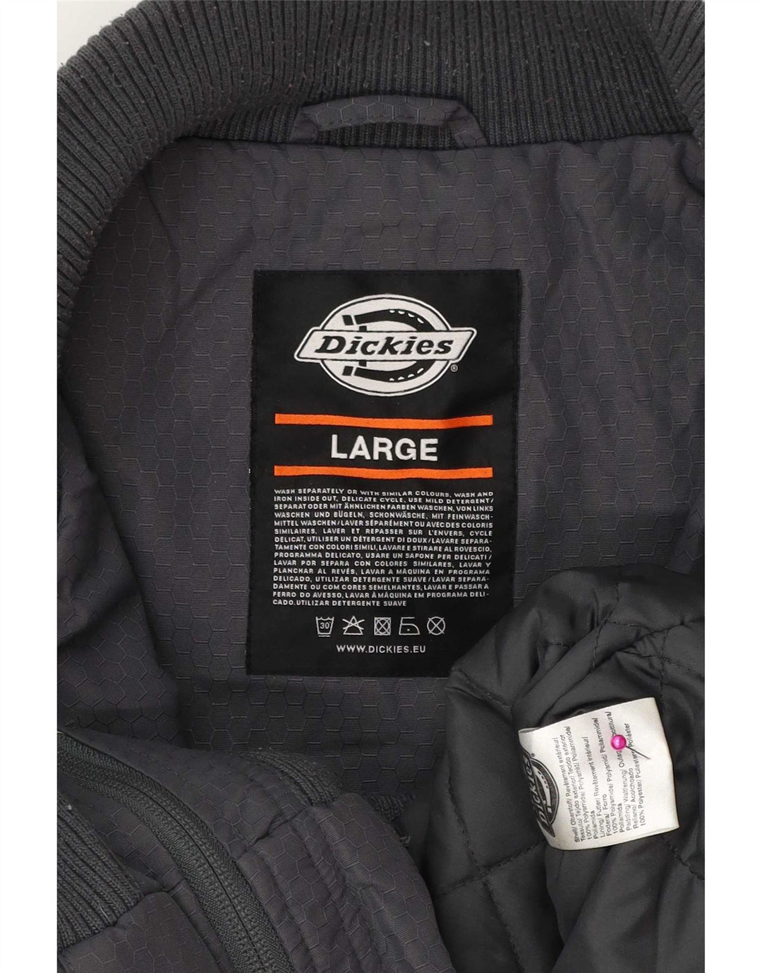 Dickies Herre Bomber Jacket UK 40 Large Grå Polyamid