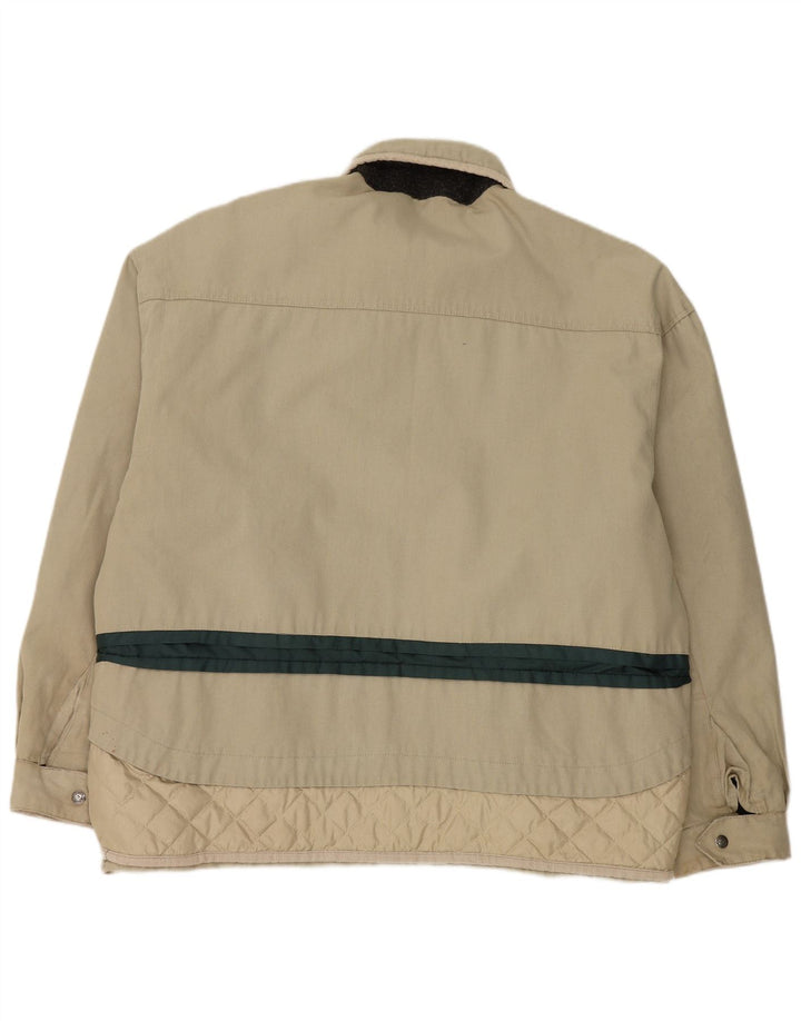 Vintage Bomberjakke til mænd UK 42 XL Beige Colourblock