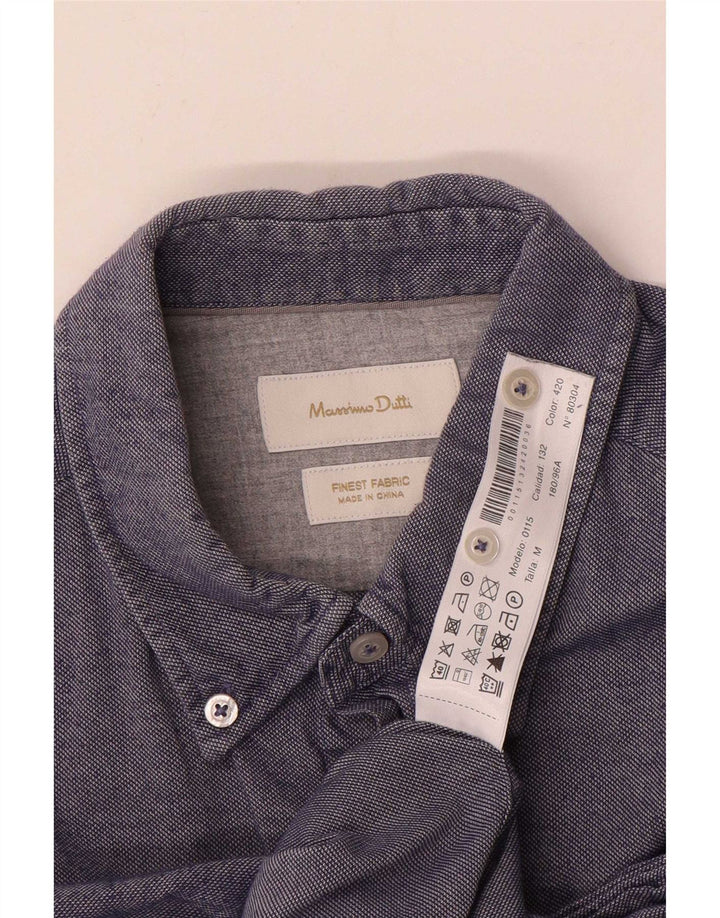 Massimo Dutti Herreskjorte Medium Blue Cotton