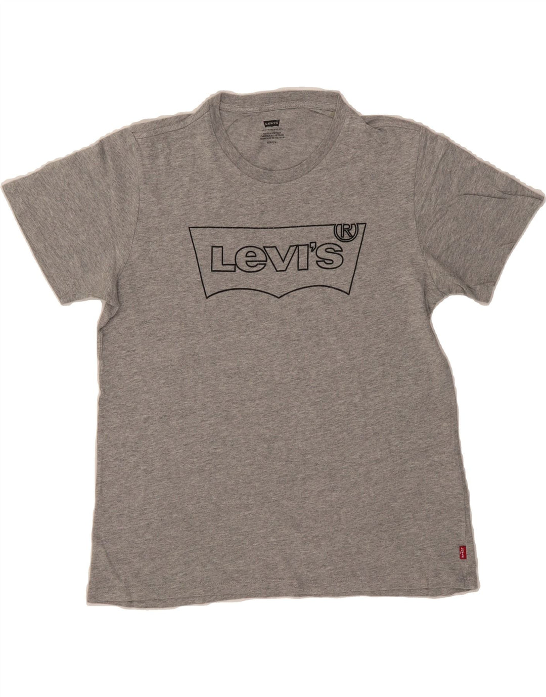 LEVI'S Mens Graphic T-Shirt Top Small Grey Cotton Vintage Levi's and Second-Hand Levi's from Messina Hembry 