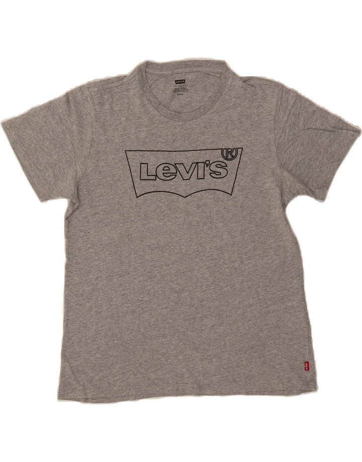 LEVI'S Mens Graphic T-Shirt Top Small Grey Cotton Vintage Levi's and Second-Hand Levi's from Messina Hembry 