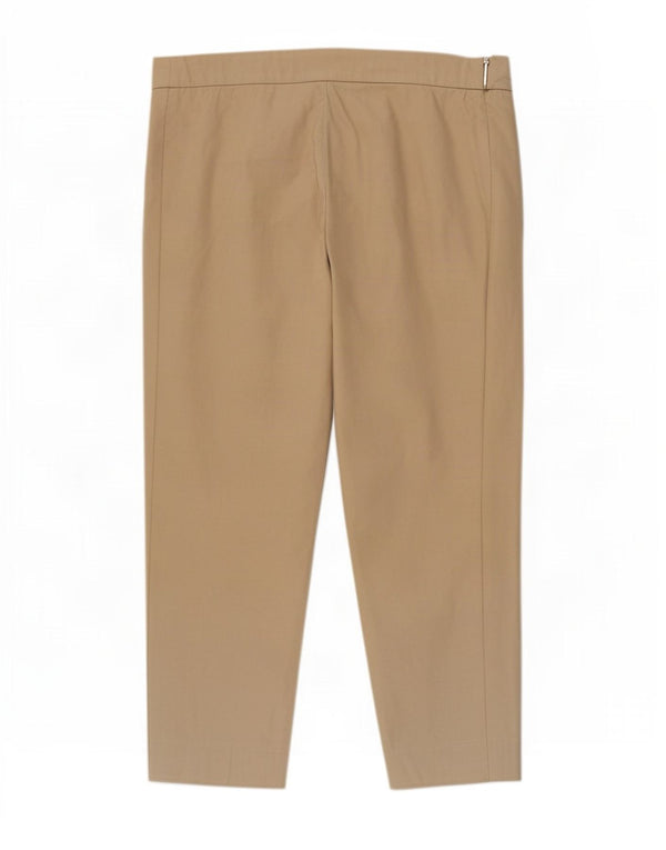 Phase Eight Womens High Waist Cropped Trousers UK 14 Large W32 L24 Beige