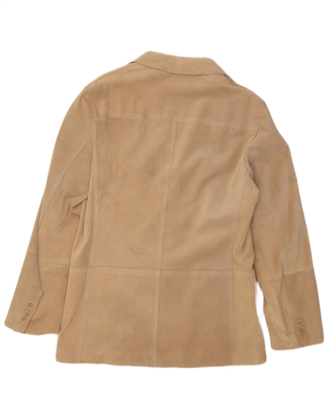 J.J.Scott Herre 3-knaps ruskindsblazerjakke IT 52 XL beige læder