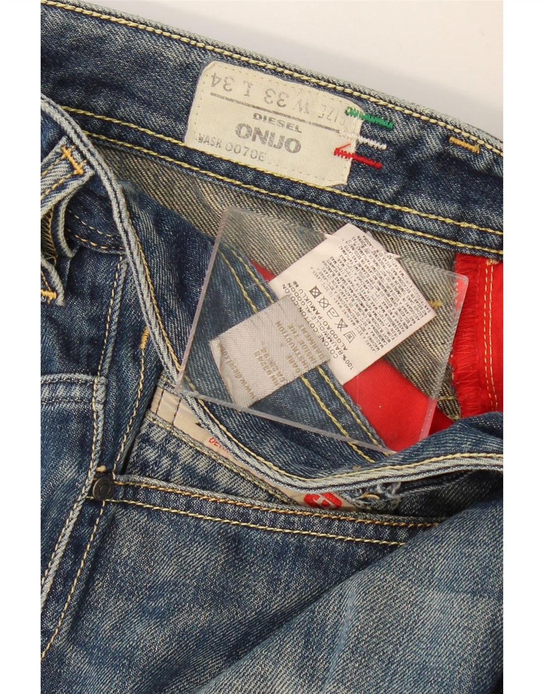 Diesel Herre Onijo Denim Shorts W33 Medium Blue Cotton