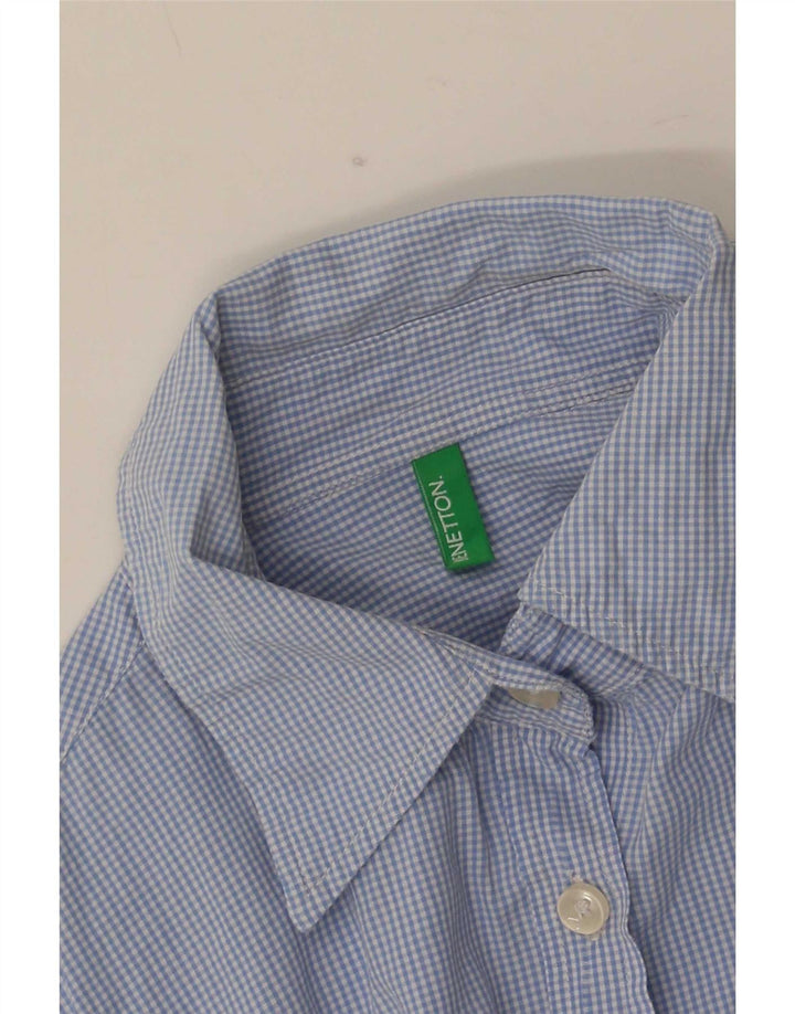 Benetton Dameskjorte UK 10 Small Blue Gingham