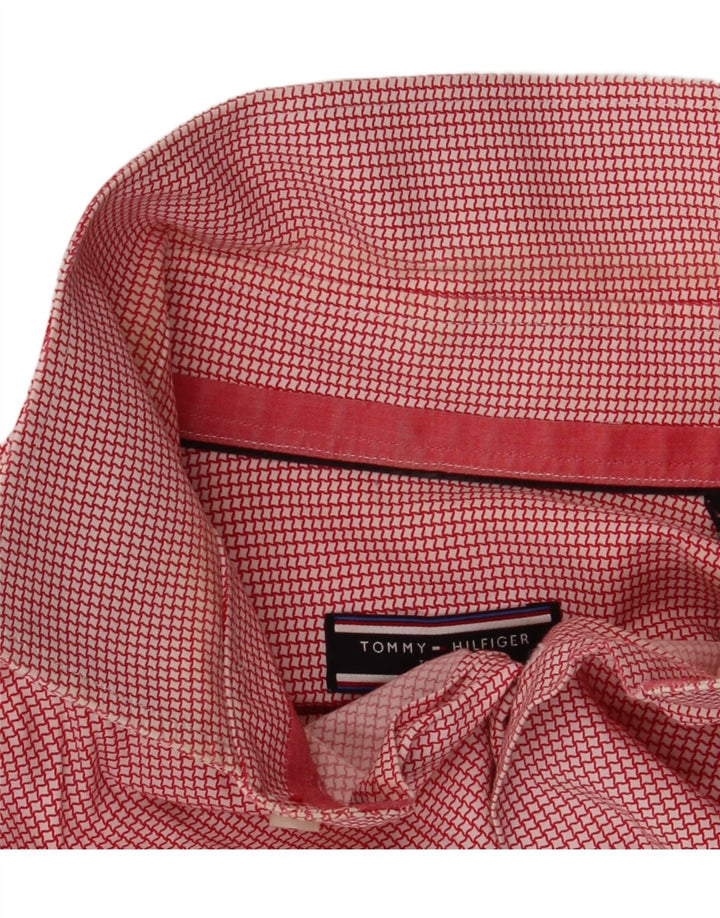 Tommy Hilfiger Skræddersyet skjorte herre str. 39 15 1/2 Medium Rød Houndstooth