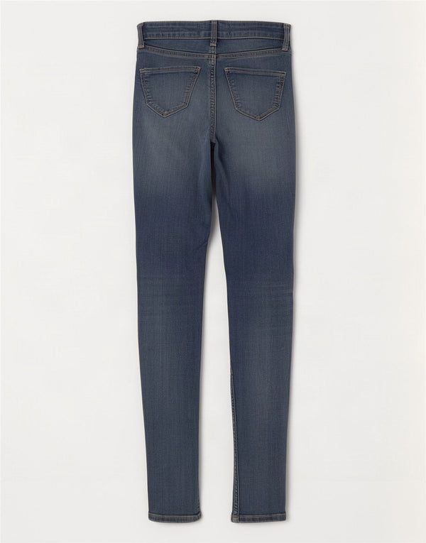 Hollister Kvinder Distressed High Rise Skinny Jeans US 0 XS W24 L25 Blå