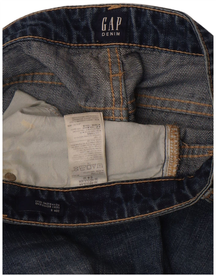 Gap Womens Boyfriend Cropped Jeans W30 L24 Blue Cotton
