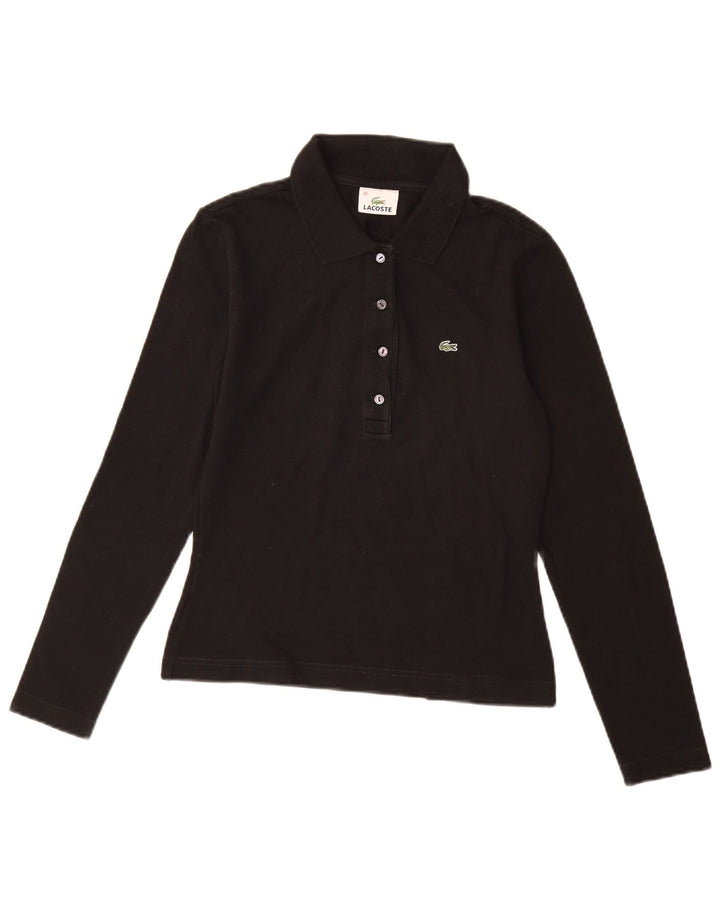 Lacoste langærmet poloshirt til kvinder str. 40 Medium Sort bomuld