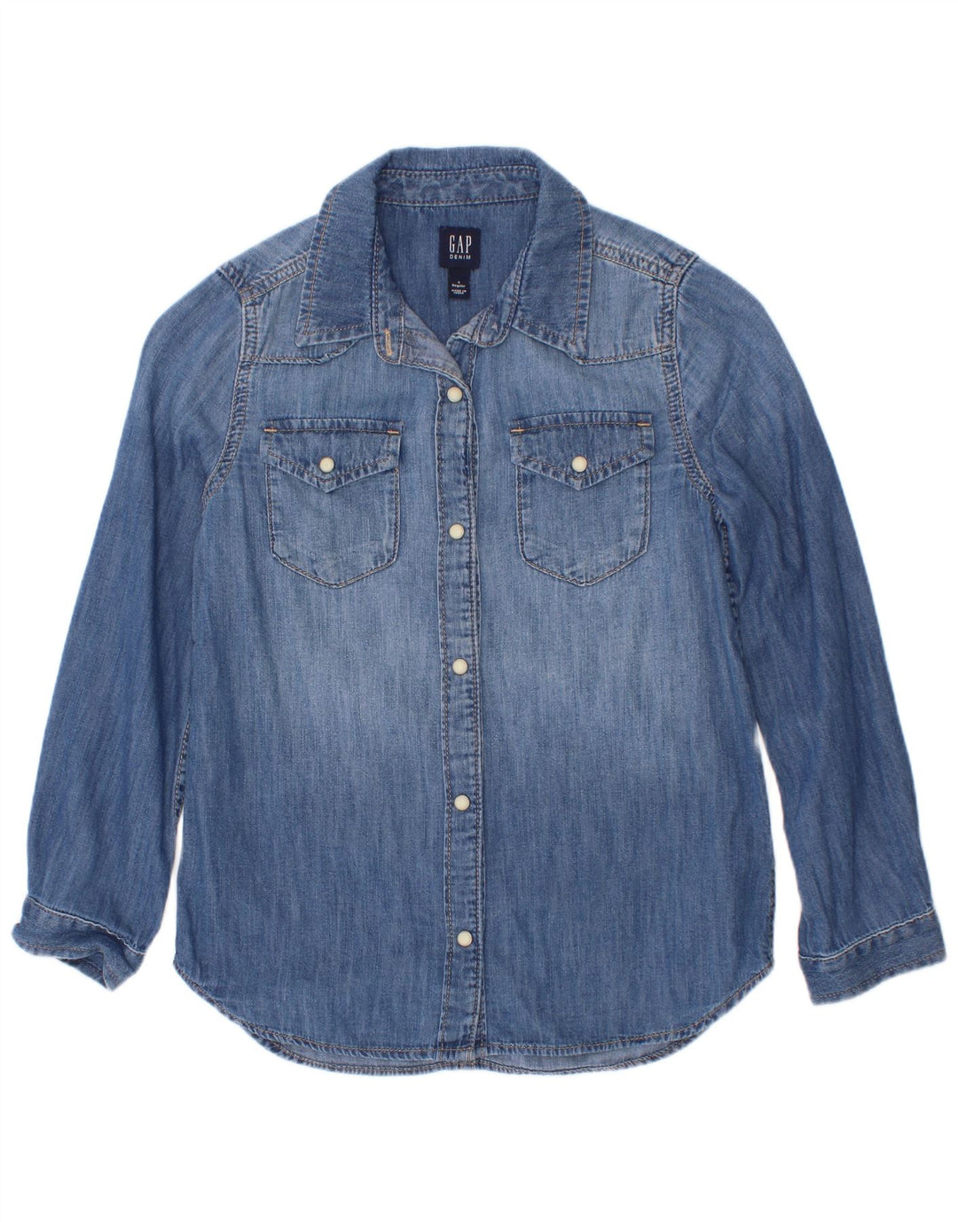 Gap Girls Denimskjorte 6-7 år Lille blå bomuld