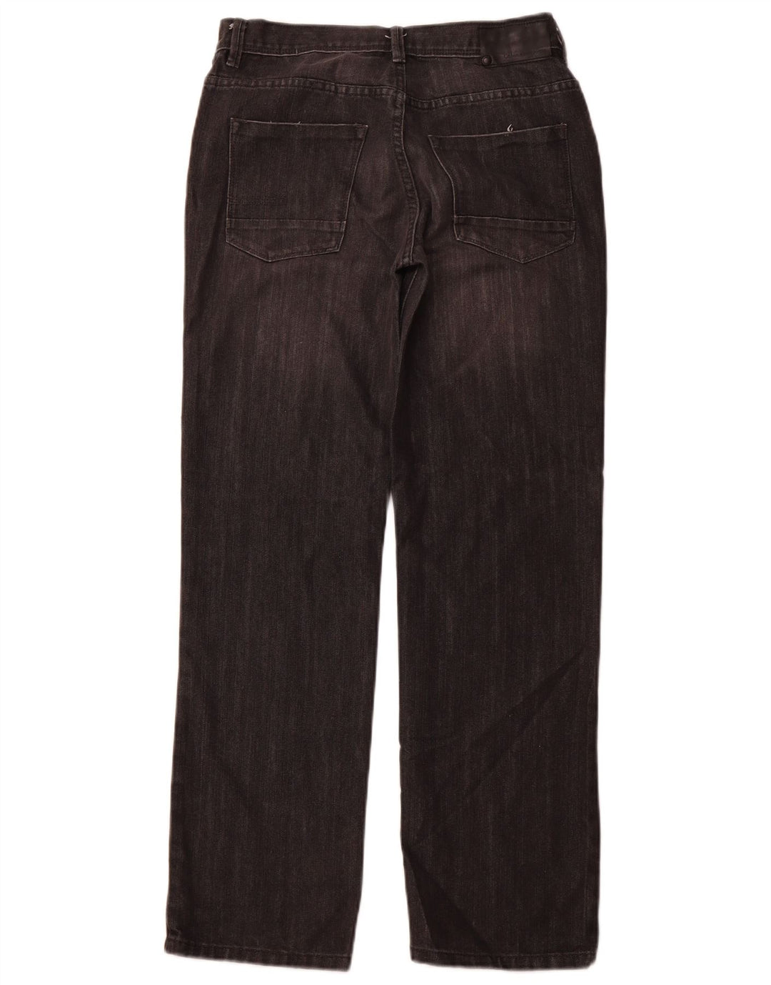 CALVIN KLEIN Girls Rebel Straight Jeans 15-16 år W30 L29 Sort Klassisk