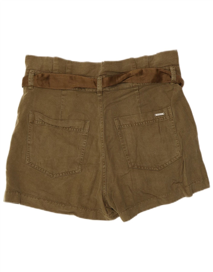 Guess Womens High Waist Hot Pants Large W34 Khaki