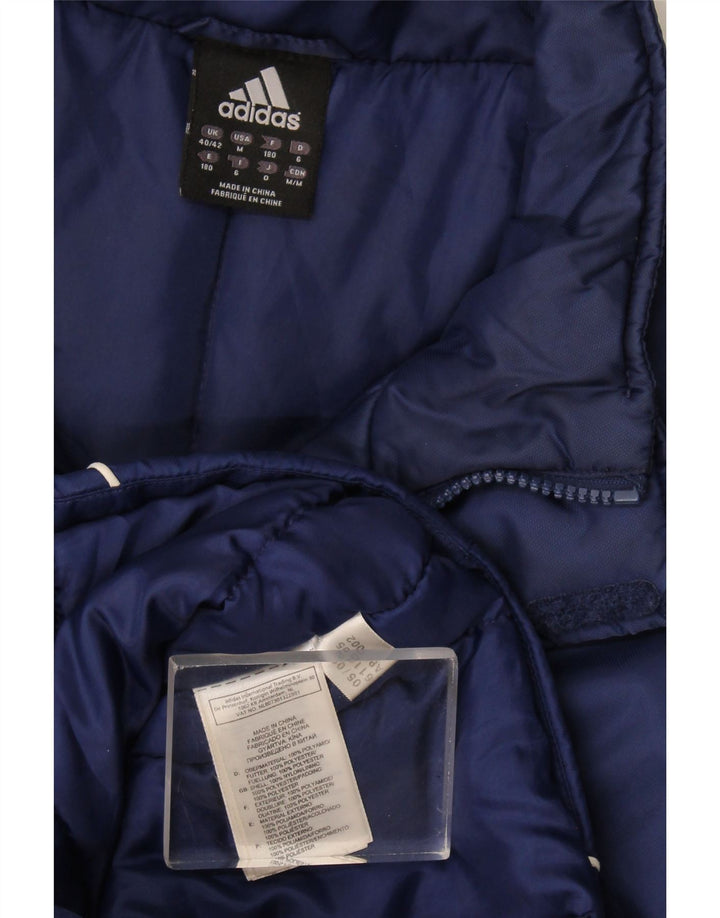 Adidas Herre Windbreaker Coat UK 40/42 Medium Navy Blue Polyamide
