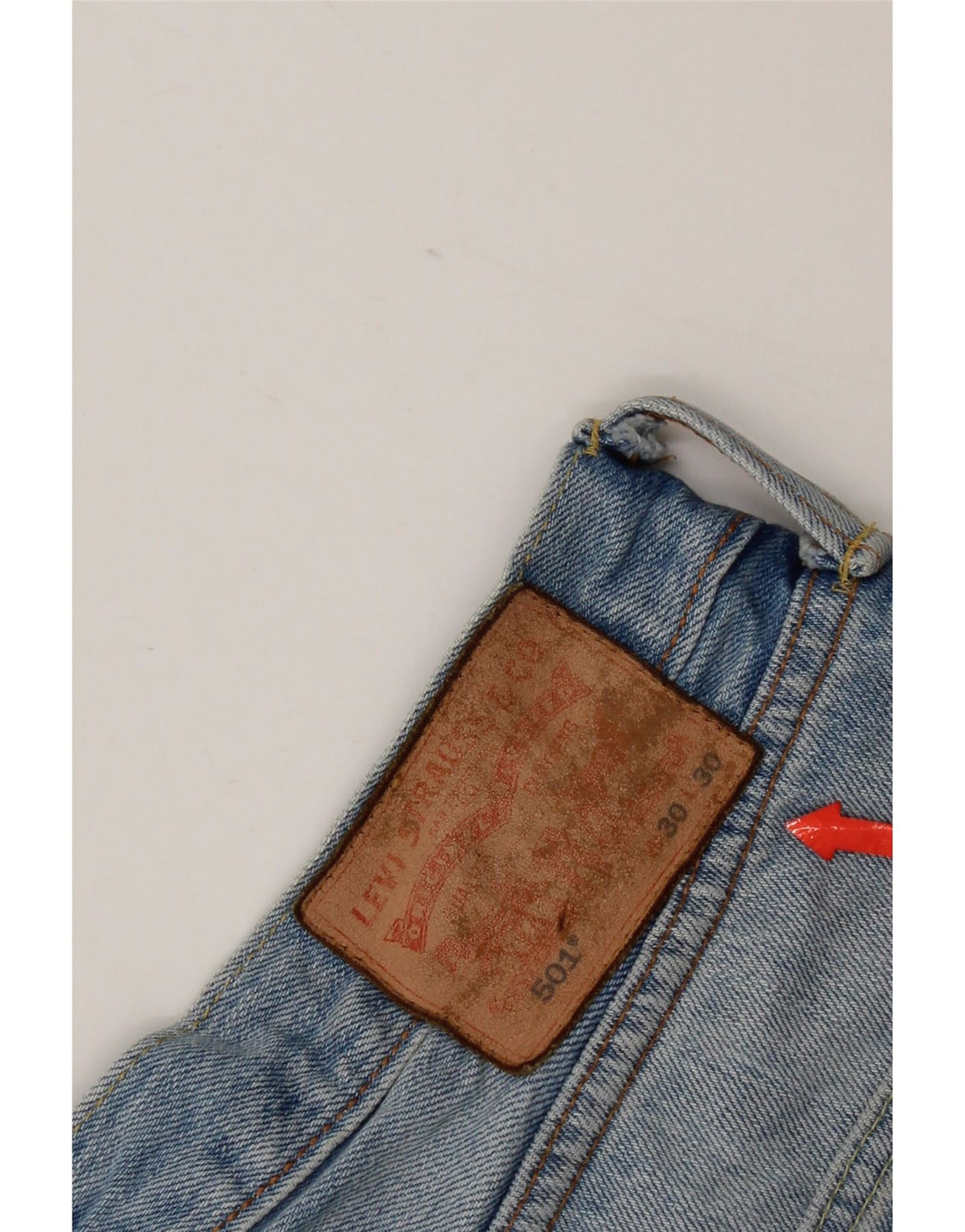 Levi's Herre 501 Straight Jeans W30 L30 Blå Bomuld