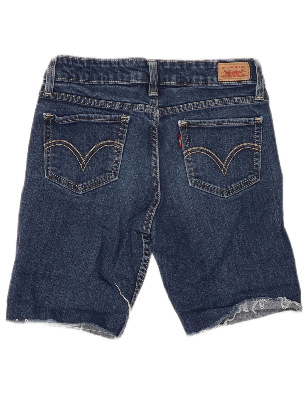 LEVI'S Dame 518 denimshorts US 3 Small W26 Marineblå Bomuld
