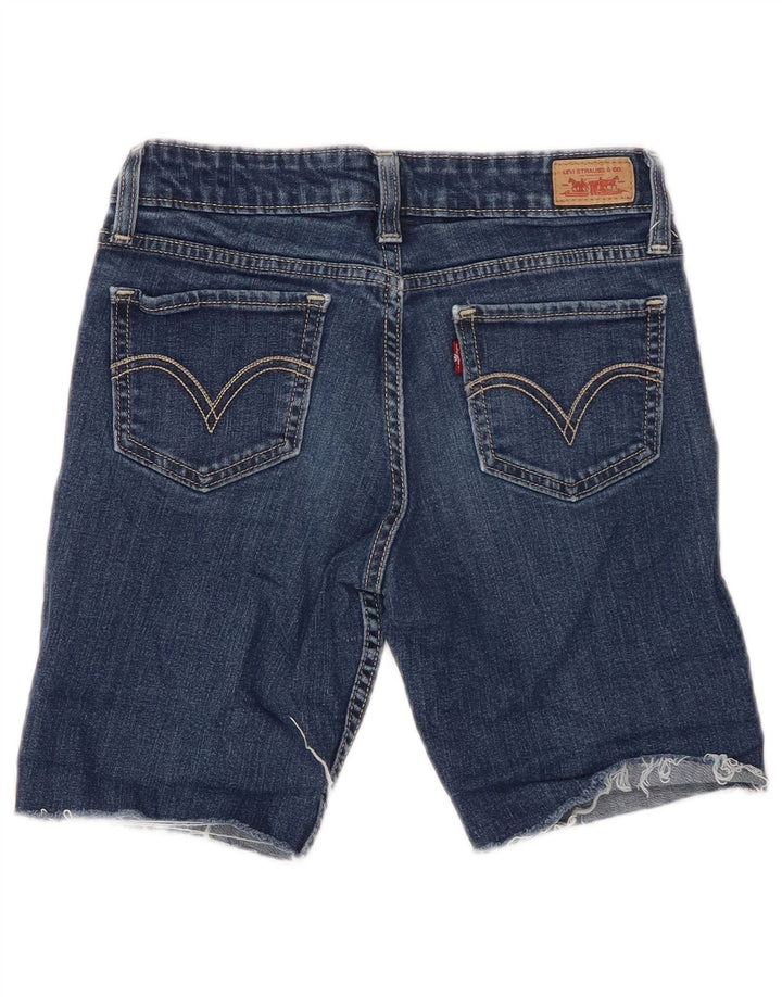 LEVI'S Dame 518 denimshorts US 3 Small W26 Marineblå Bomuld