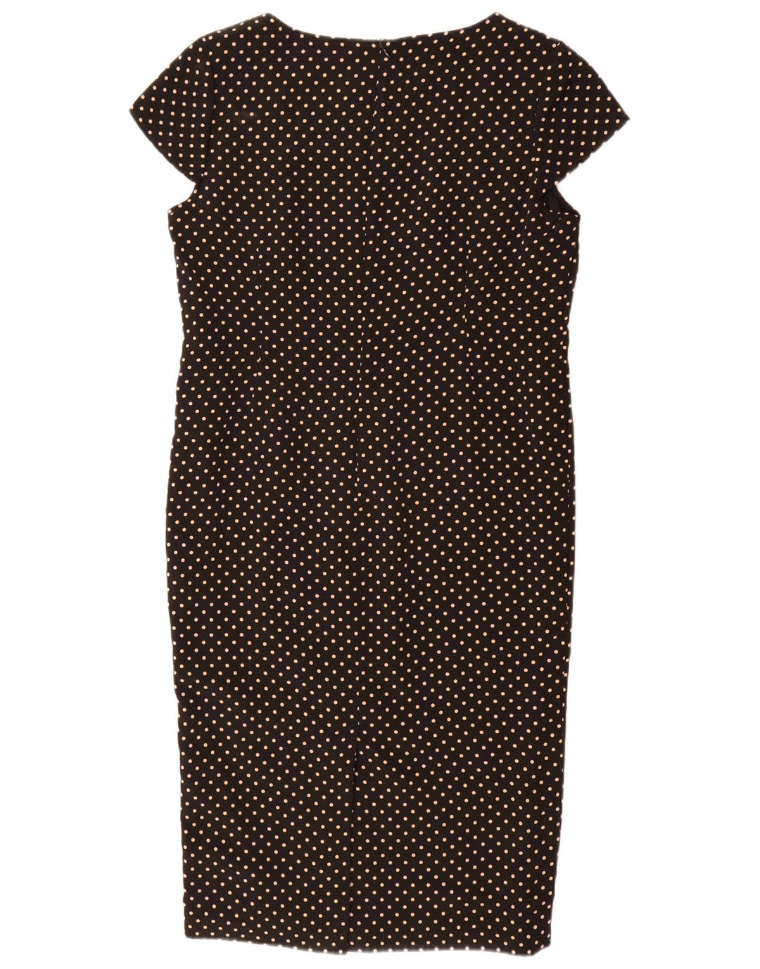 Menuet Womens Sheath Dress UK 16 Large Black Polka Dot Polyester
