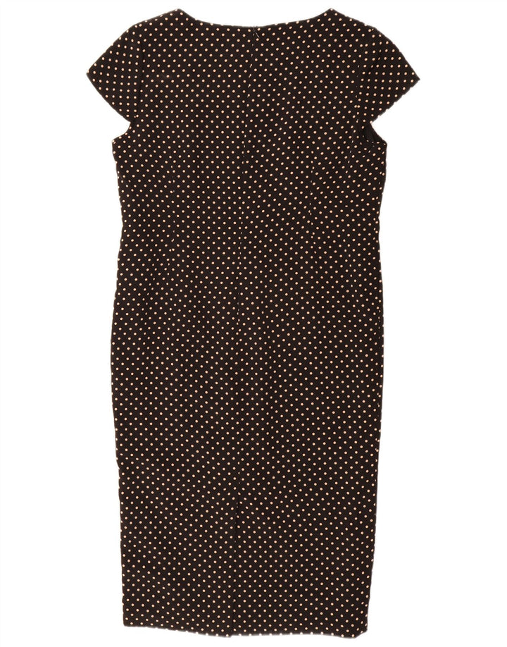 Menuet Womens Sheath Dress UK 16 Large Black Polka Dot Polyester