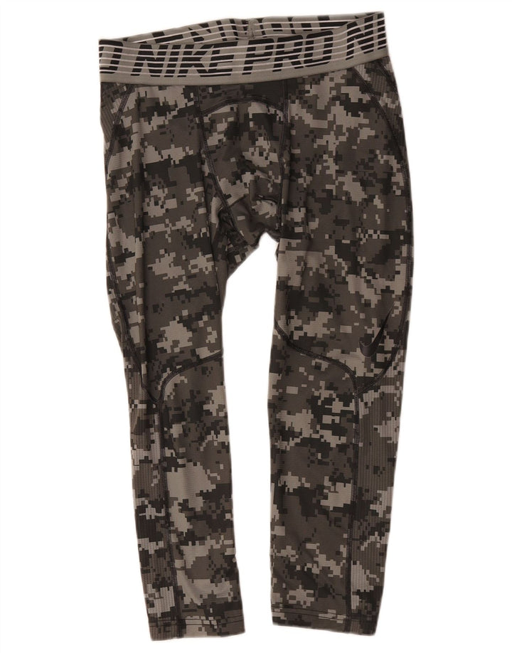 Nike Herre grafiske Capri Leggings Medium Grey Camouflage Polyester