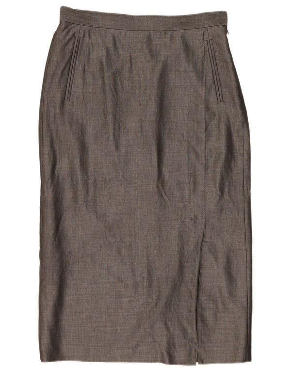 Episode Kvinder Pencil Skirt UK 14 Large W32 Grey Viscose