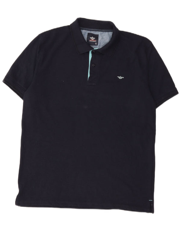 Dockers Herre Polo Shirt Large Navy Blue