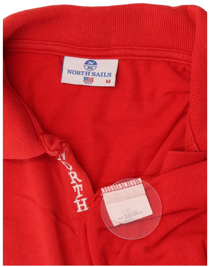 North Sails Langærmet herre poloshirt Medium rød bomuld
