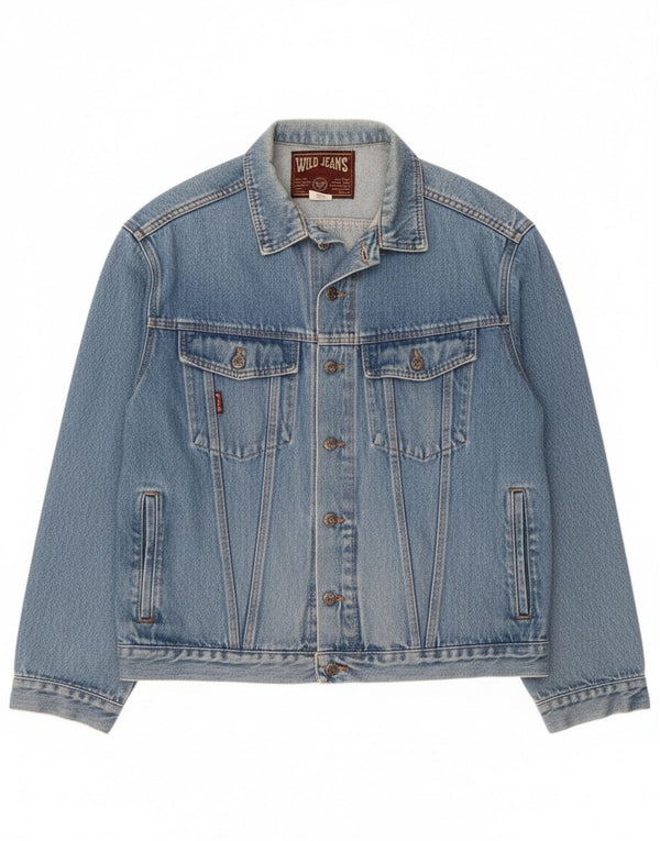 Wild Jeans Herre denimjakke UK 42 XL Blå Bomuld