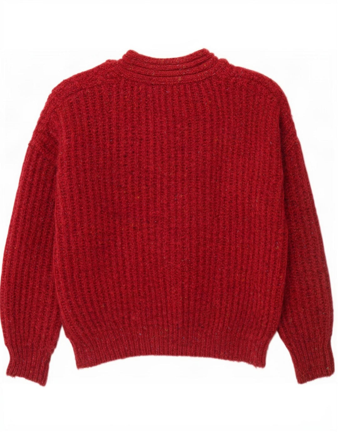 Giovanni Herre V-hals sweater Medium Bourgogne Flecked Wool