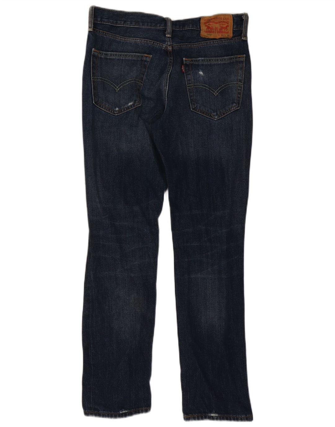 Levi's Womens 511 Distressed Slim Jeans W31 L30 Blå Bomuld