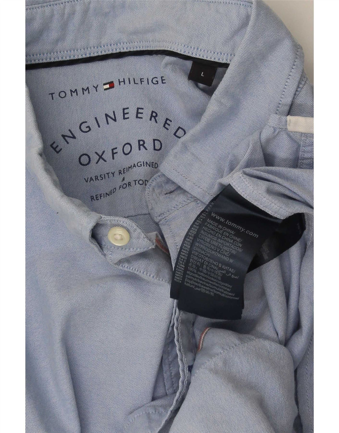 Tommy Hilfiger Herreskjorte Stor Blå Bomuld