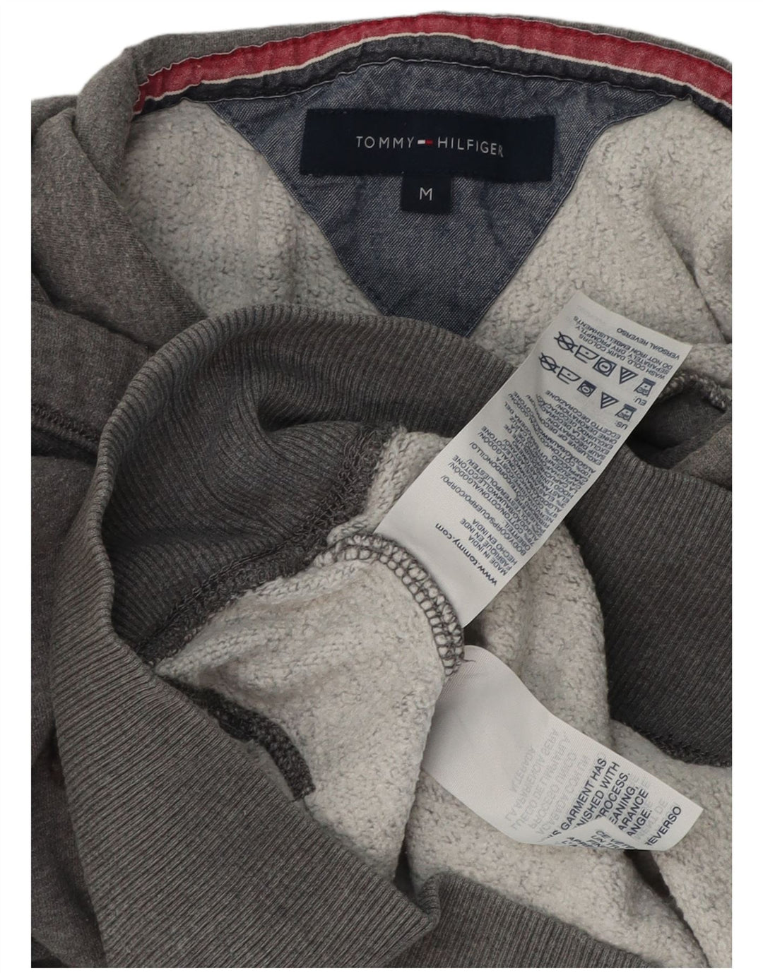 Tommy Hilfiger Grafisk hættetrøje til mænd mellemgrå bomuld