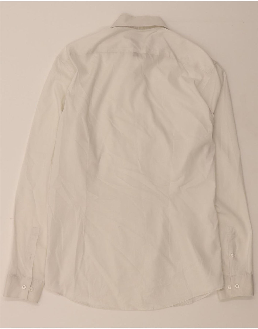 CALVIN KLEIN Mens Slim Fit Shirt Size 39 15 Medium White Cotton Vintage Calvin Klein and Second-Hand Calvin Klein from Messina Hembry 