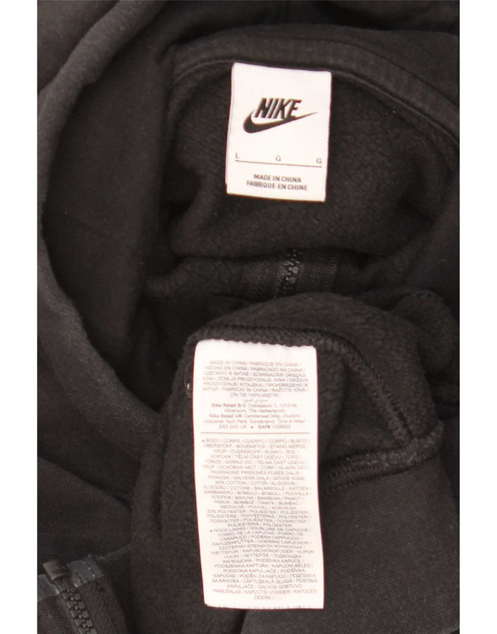 Adidas Mens Zip Hoodie Sweater Large Black Cotton