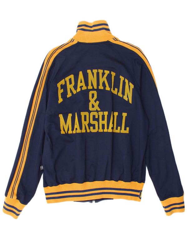 Franklin & Marshall Herre træningsdragt Top jakke Small Navy Blue Colourblock