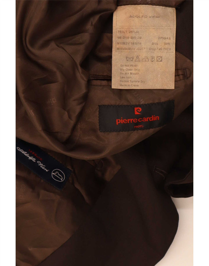Pierre Cardin Herre 2-knaps blazerjakke IT 58 4XL Brun