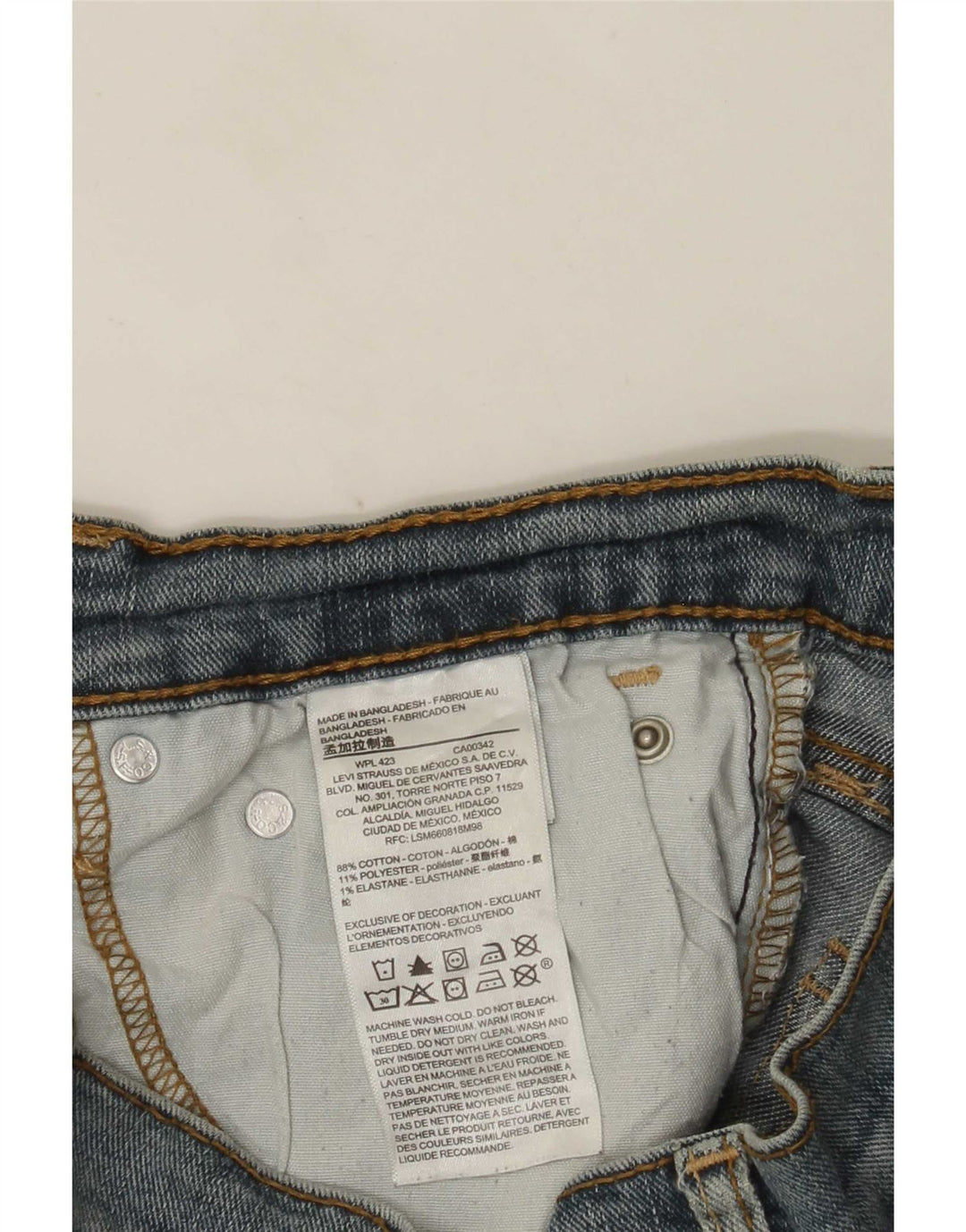 Levi's Herre Denizen Straight Jeans W30 L30 Blå Bomuld