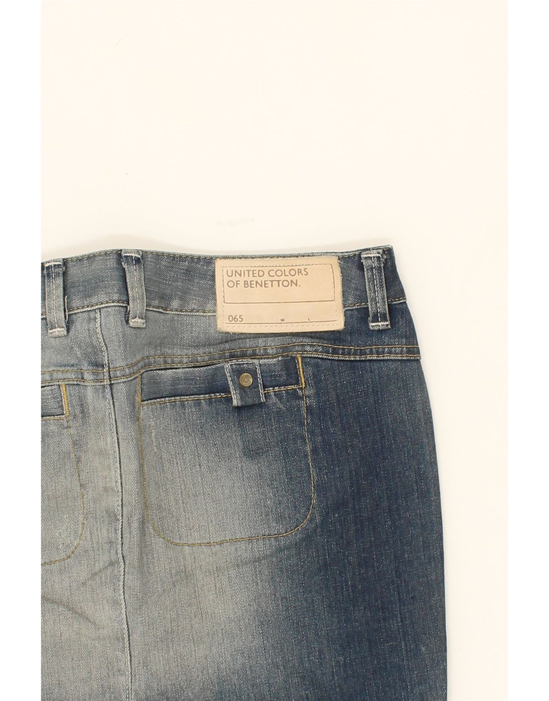 BENETTON Womens Denim Skirt IT 42 Medium W32 Blue Vintage Benetton and Second-Hand Benetton from Messina Hembry 