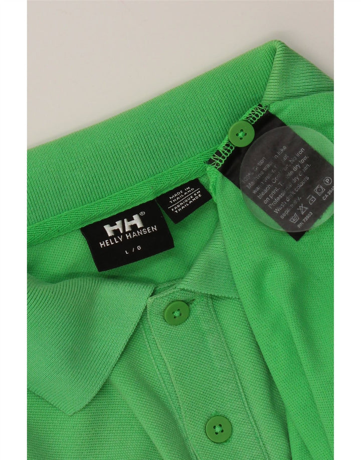 Helly Hansen Herre Polo Shirt Stor Grøn Bomuld