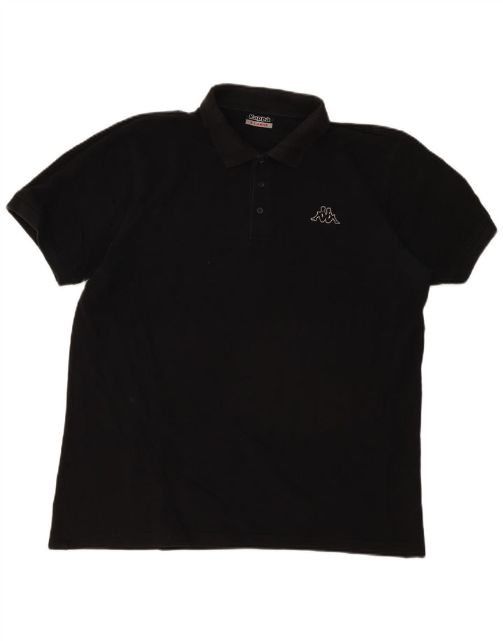 Kappa herre poloshirt XL sort bomuld