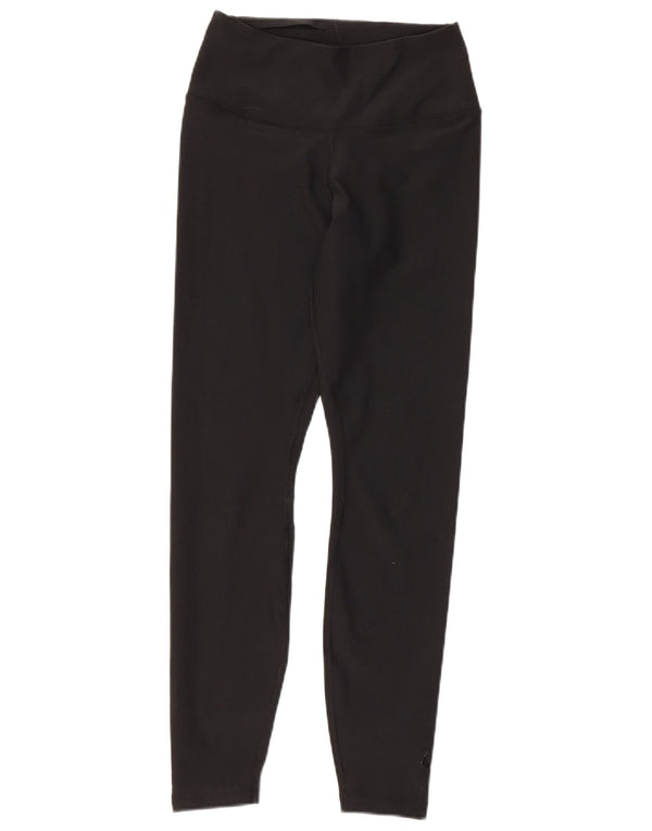 Nike Dame Dri Fit Leggings UK 8 Small Black Polyester