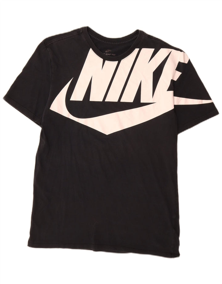 Nike Herre grafisk T-shirt Top Medium Sort Bomuld