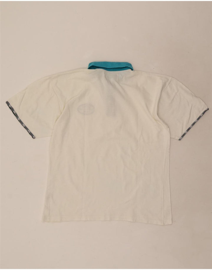 Great Bay Herre Rugby Polo Shirt Medium White Bomuld