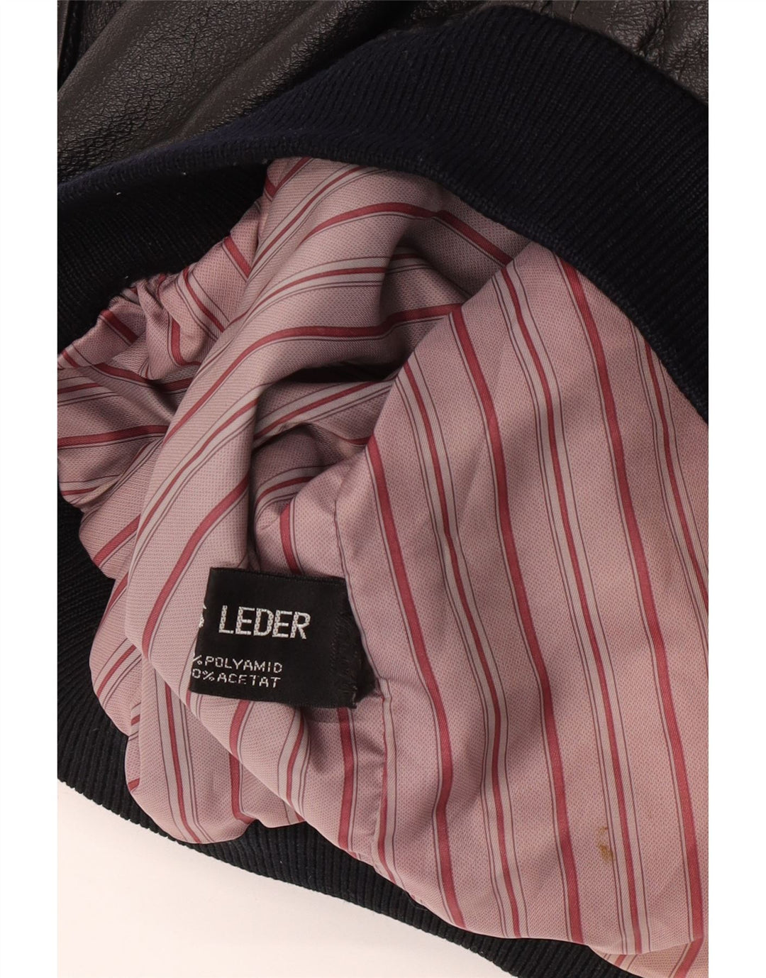 Vintage herre læderjakke UK 42 XL sort læder