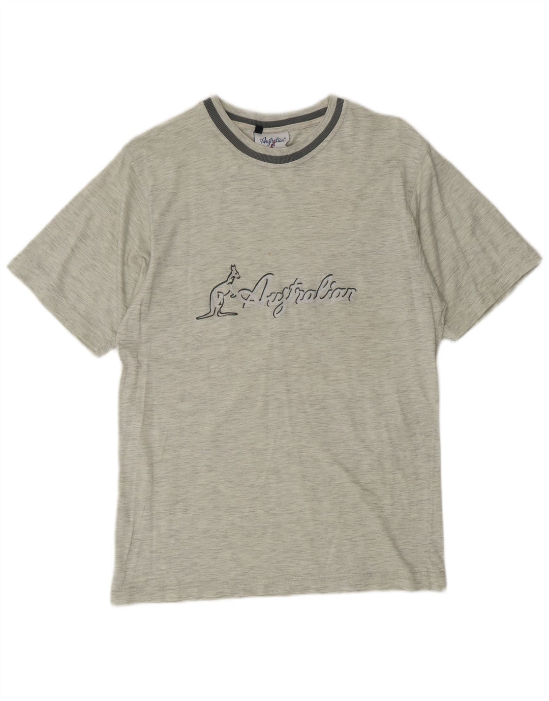 AUSTRALIAN L'ALPINA Herre grafisk T-shirt Top IT 46 Small Grå Flecked