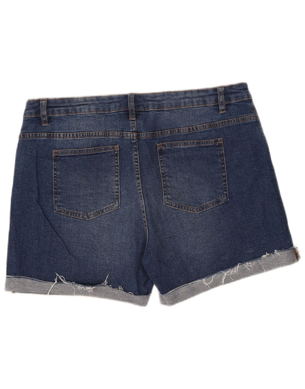ANIMAL Dame denim Shorts UK 16 Large W34 Blue Cotton