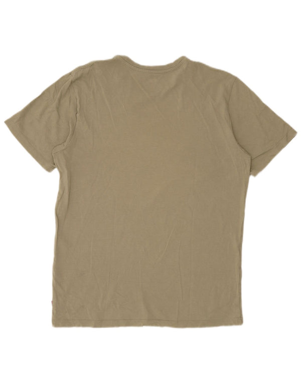 LEVI'S Herre grafisk T-shirt Top Medium Khaki Bomuld